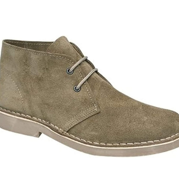 Roamers Womens/Ladies black Real Suede Round Toe Unlined Desert Boots - Picture 3 of 3